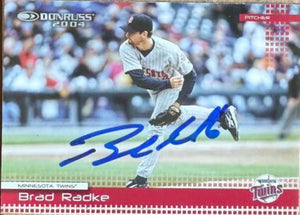 Brad Radke Signed 2004 Donruss Baseball Card - Minnesota Twins