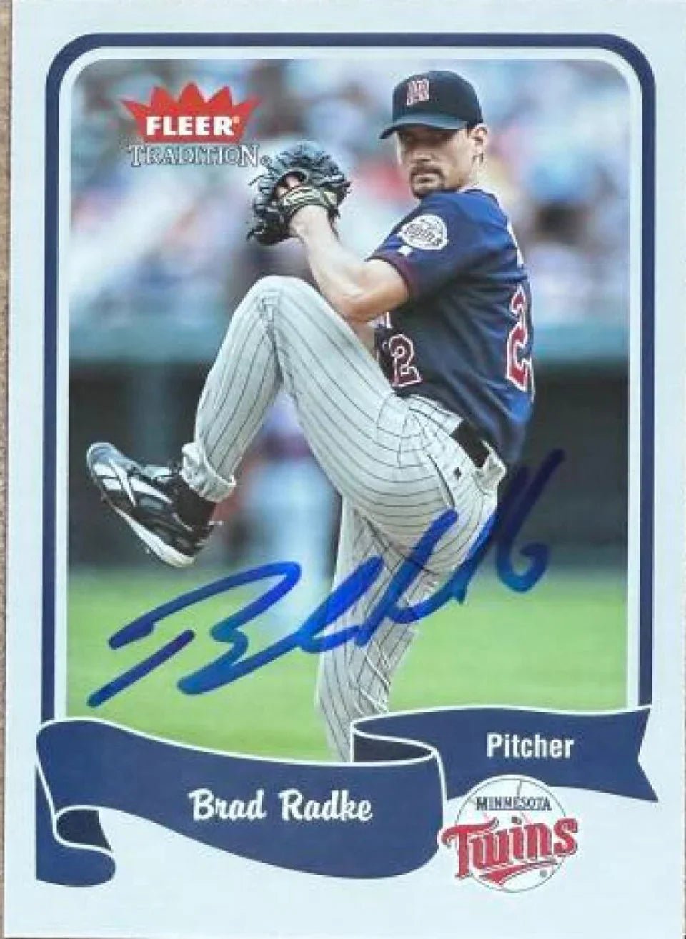 Brad Radke Signed 2004 Fleer Tradition Baseball Card - Minnesota Twins