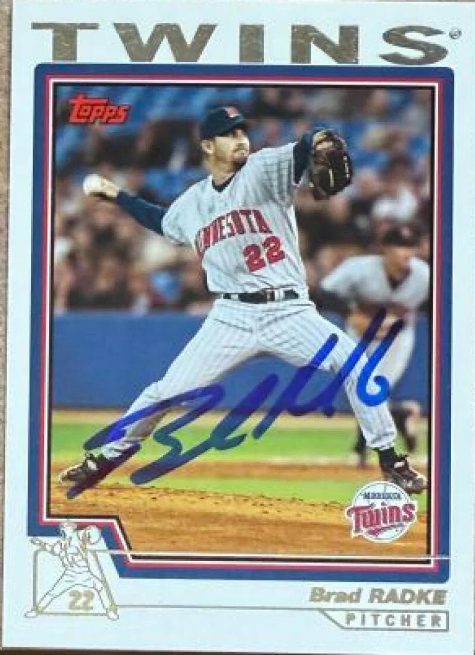 Brad Radke Signed 2004 Topps Baseball Card - Minnesota Twins