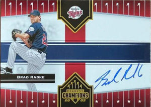 Brad Radke Signed 2005 Donruss Champions Baseball Card - Minnesota Twins