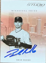 Brad Radke Signed 2005 Donruss Studio Baseball Card - Minnesota Twins
