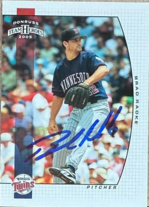Brad Radke Signed 2005 Donruss Team Heroes Baseball Card - Minnesota Twins