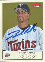Brad Radke Signed 2005 Fleer Tradition Baseball Card - Minnesota Twins