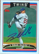 Brad Radke Signed 2006 Topps Baseball Card - Minnesota Twins