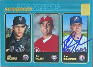Brad Wilkerson Signed 2001 Topps Baseball Card - Montreal Expos