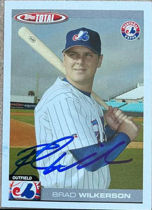 Brad Wilkerson Signed 2004 Topps Total Baseball Card - Montreal Expos