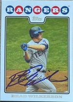 Brad Wilkerson Signed 2008 Topps Baseball Card - Texas Rangers