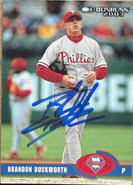 Brandon Duckworth Signed 2003 Donruss Baseball Card - Philadelphia Phillies #350