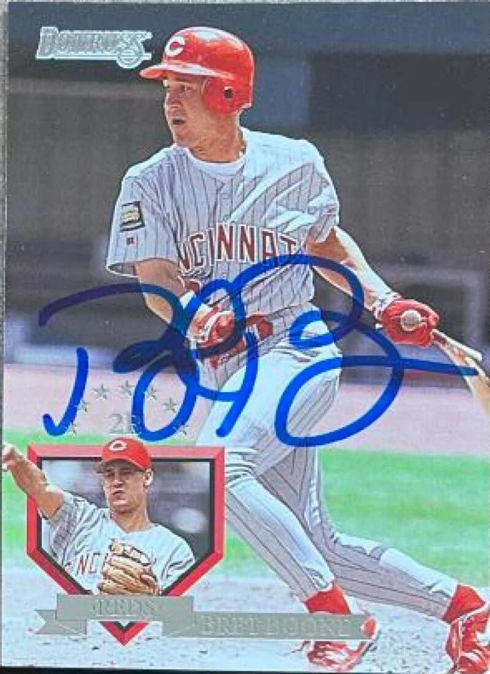 Bret Boone Signed 1995 Donruss Baseball Card - Cincinnati Reds