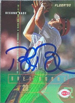 Bret Boone Signed 1995 Fleer Baseball Card - Cincinnati Reds - PastPros