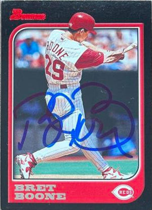 Bret Boone Signed 1997 Bowman Baseball Card - Cincinnati Reds - PastPros