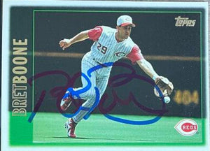 Bret Boone Signed 1997 Topps Baseball Card - Cincinnati Reds - PastPros