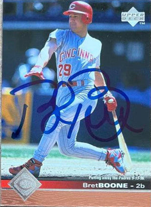 Bret Boone Signed 1997 Upper Deck Baseball Card - Cincinnati Reds - PastPros