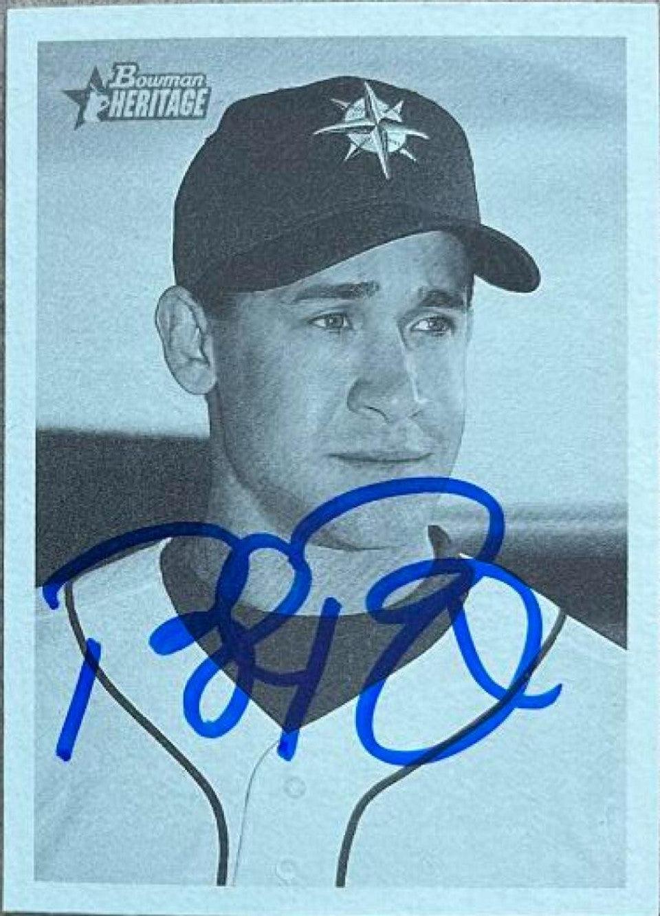 Bret Boone Signed 2001 Bowman Heritage Baseball Card - Seattle Mariners - PastPros