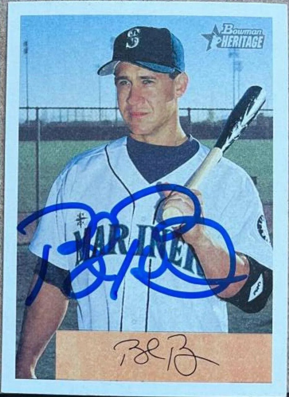 Bret Boone Signed 2002 Bowman Heritage Baseball Card - Seattle Mariners