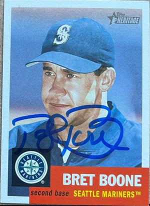 Bret Boone Signed 2002 Topps Heritage Baseball Card - Seattle Mariners - PastPros