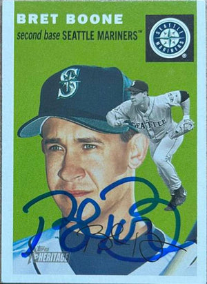 Bret Boone Signed 2003 Topps Heritage Baseball Card - Seattle Mariners - PastPros