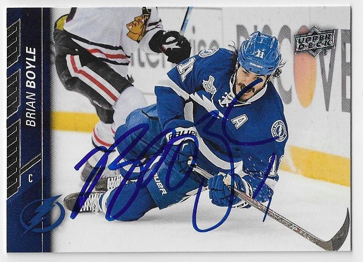 Brian Boyle Signed 2015-16 Upper Deck Hockey Card - Tampa Bay Lightning
