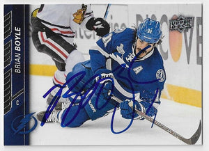 Brian Boyle Signed 2015-16 Upper Deck Hockey Card - Tampa Bay Lightning