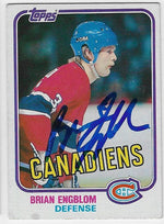 Brian Engblom Signed 1981 - 82 Topps Hockey Card - Washington Capitals - PastPros