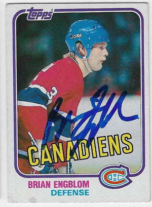 Brian Engblom Signed 1981 - 82 Topps Hockey Card - Washington Capitals - PastPros
