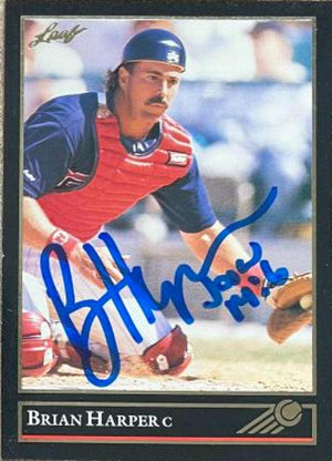 Brian Harper Signed 1992 Leaf Black Gold Baseball Card - Minnesota Twins - PastPros