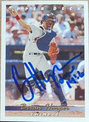 Brian Harper Signed 1993 Upper Deck Baseball Card - Minnesota Twins - PastPros