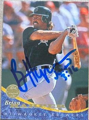 Brian Harper Signed 1994 Leaf Baseball Card - Milwaukee Brewers - PastPros