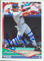 Brian Harper Signed 1994 Topps Baseball Card - Minnesota Twins