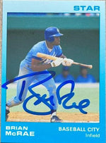 Brian McRae Signed 1988 Star Baseball Card - Baseball City Royals