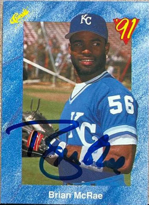 Brian McRae Signed 1991 Classic I Baseball Card - Kansas City Royals
