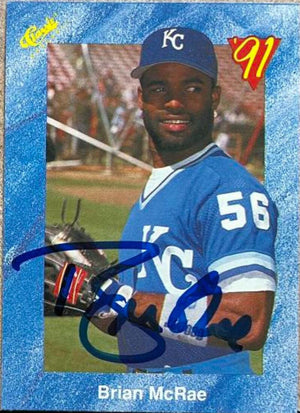 Brian McRae Signed 1991 Classic I Baseball Card - Kansas City Royals - PastPros