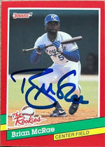 Brian McRae Signed 1991 Donruss Rookies Baseball Card - Kansas City Royals