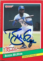 Brian McRae Signed 1991 Donruss Rookies Baseball Card - Kansas City Royals - PastPros