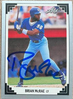 Brian McRae Signed 1991 Leaf Baseball Card - Kansas City Royals - PastPros