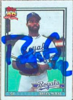 Brian McRae Signed 1991 Topps Micro Baseball Card - Kansas City Royals