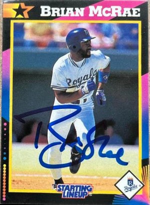 Brian McRae Signed 1992 Kenner Starting Lineup Baseball Card - Kansas City Royals