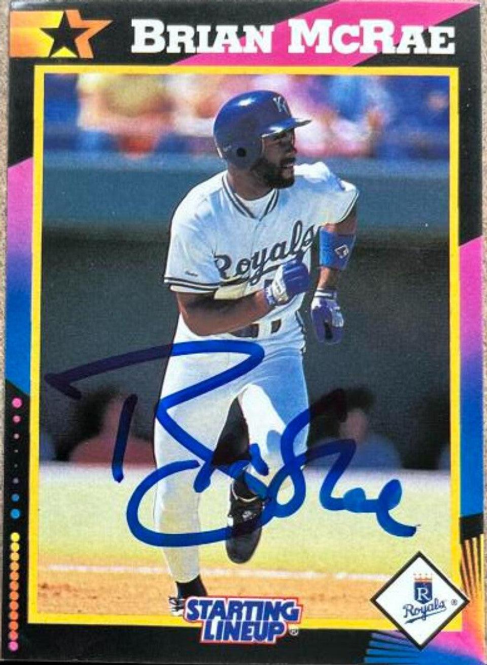 Brian McRae Signed 1992 Kenner Starting Lineup Baseball Card - Kansas City Royals - PastPros