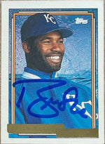 Brian McRae Signed 1992 Topps Gold Baseball Card - Kansas City Royals