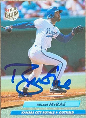 Brian McRae Signed 1992 Upper Deck Baseball Card - Kansas City Royals - PastPros