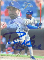 Brian McRae Signed 1993 Flair Baseball Card - Kansas City Royals