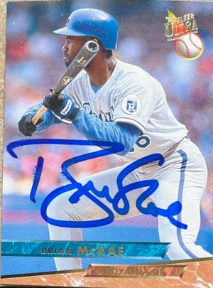 Brian McRae Signed 1993 Fleer Ultra Baseball Card - Kansas City Royals - PastPros
