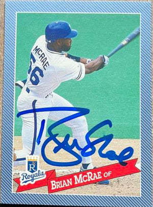 Brian McRae Signed 1993 Hostess Baseball Card - Kansas City Royals - PastPros