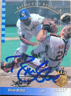 Brian McRae Signed 1993 SP Baseball Card - Kansas City Royals - PastPros