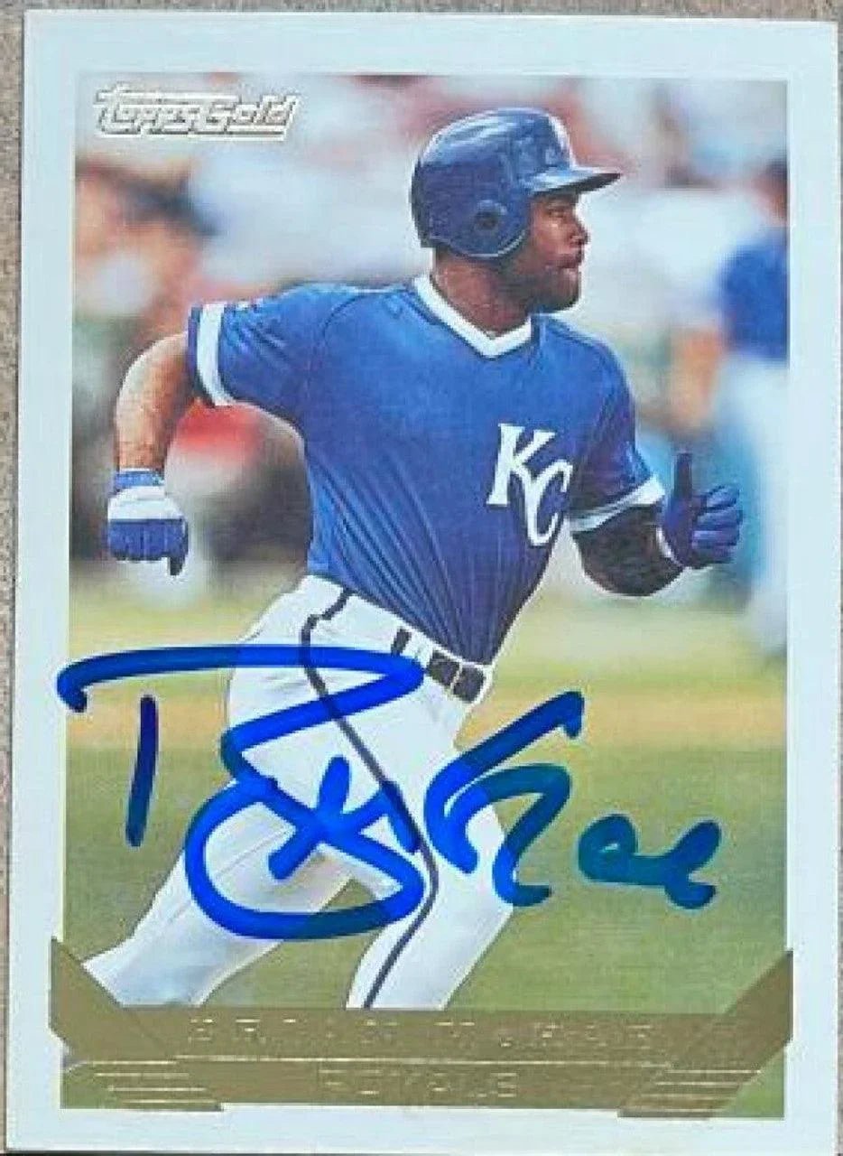 Brian McRae Signed 1993 Topps Gold Baseball Card - Kansas City Royals