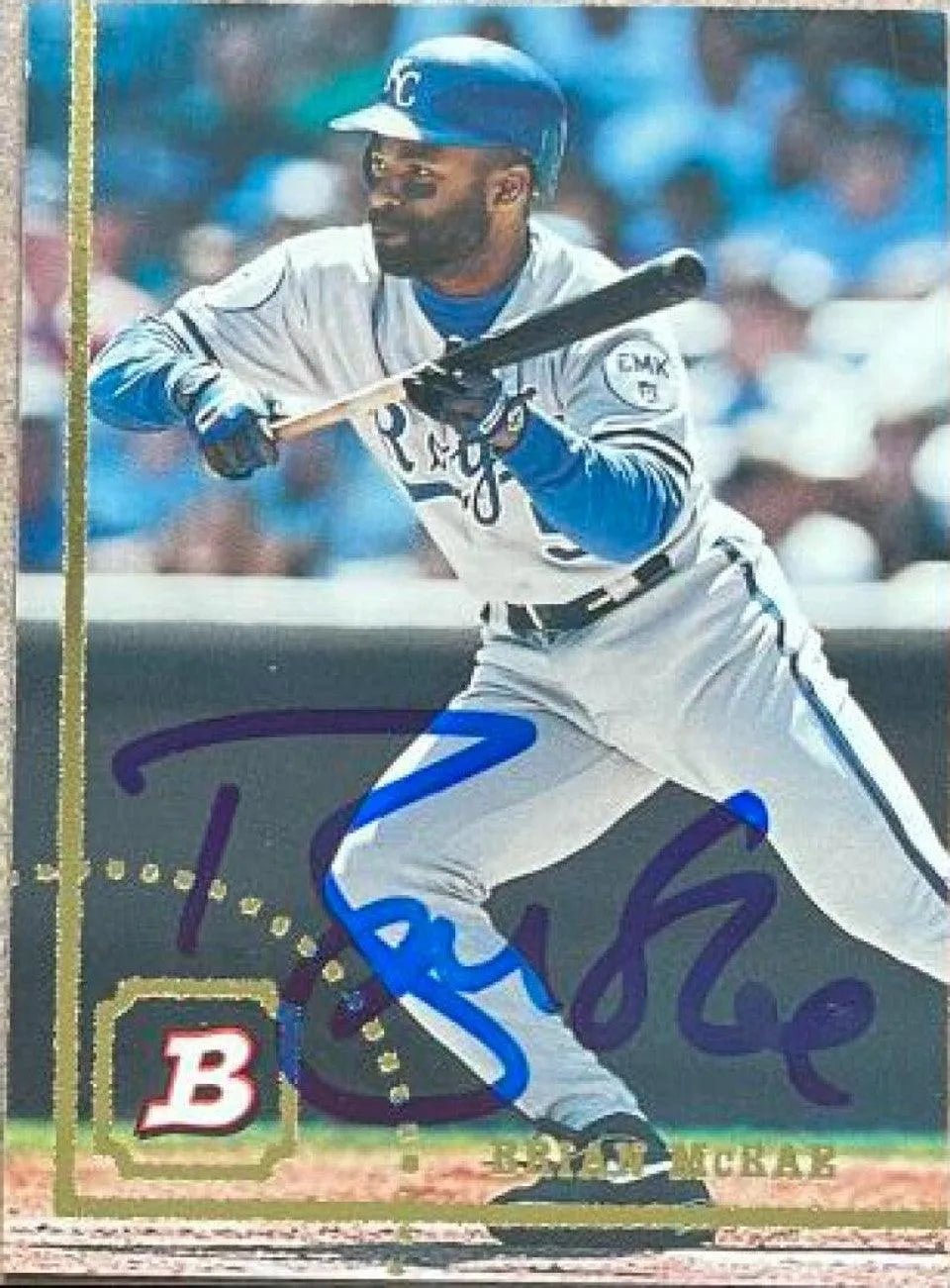 Brian McRae Signed 1994 Bowman Baseball Card - Kansas City Royals