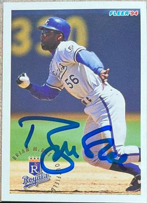 Brian McRae Signed 1994 Fleer Baseball Card - Kansas City Royals - PastPros