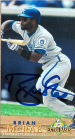 Brian McRae Signed 1994 Fleer Extra Bases Baseball Card - Kansas City Royals