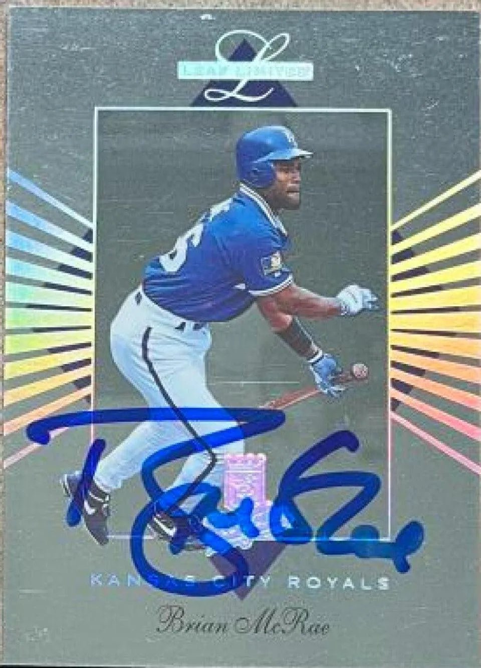 Brian McRae Signed 1994 Leaf Limited Baseball Card - Kansas City Royals
