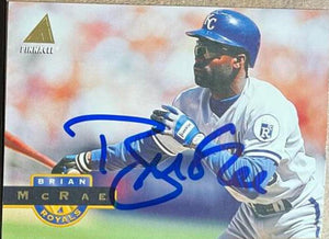Brian McRae Signed 1994 Pinnacle Baseball Card - Kansas City Royals - PastPros